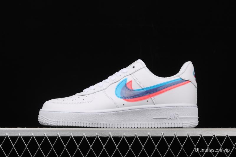 NIKE Air Force 1: 07 Hyun Color Air Force Joint style low-top Leisure Board shoes BV2551-100