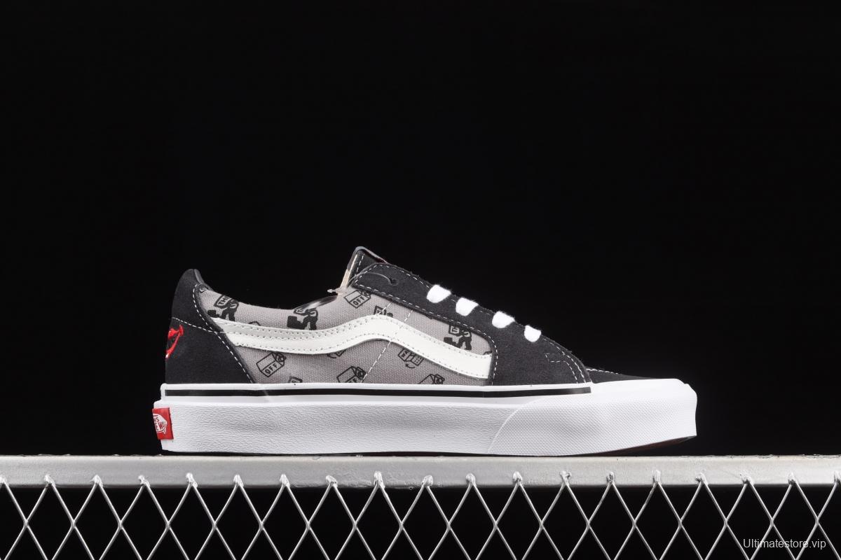 Kazuki Kuraishi x Vans SK8-Low Cangshi Yishu co-branded gray suede low-top skateboard shoes VN0A4UUK6UU