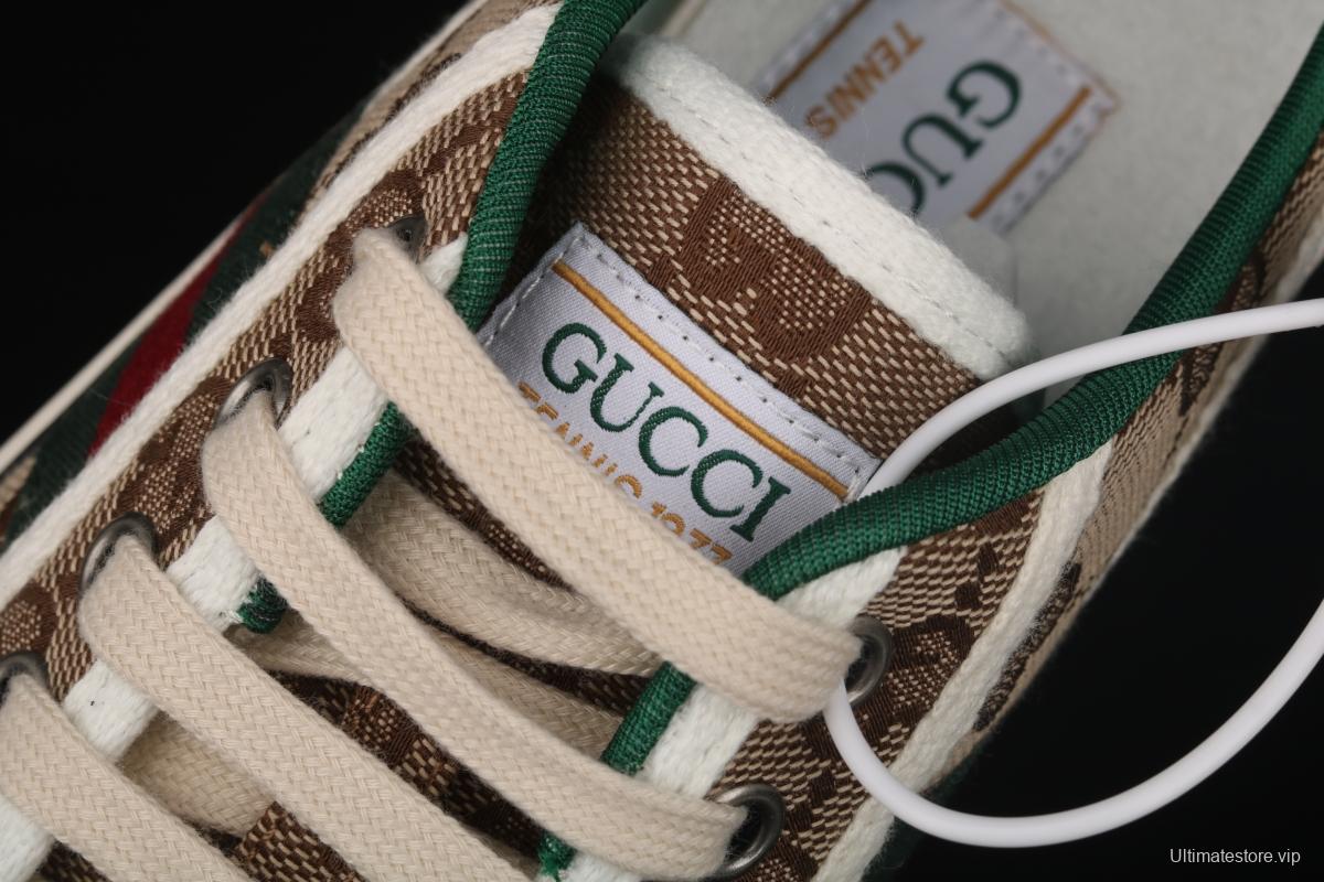 Gucci Tennis 1977 Print Sneaker canvas printed retro leisure sports board shoes