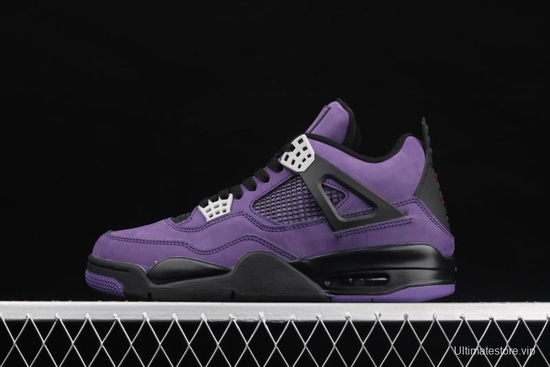 Air Jordan 4 Retro suede black purple 308497-408