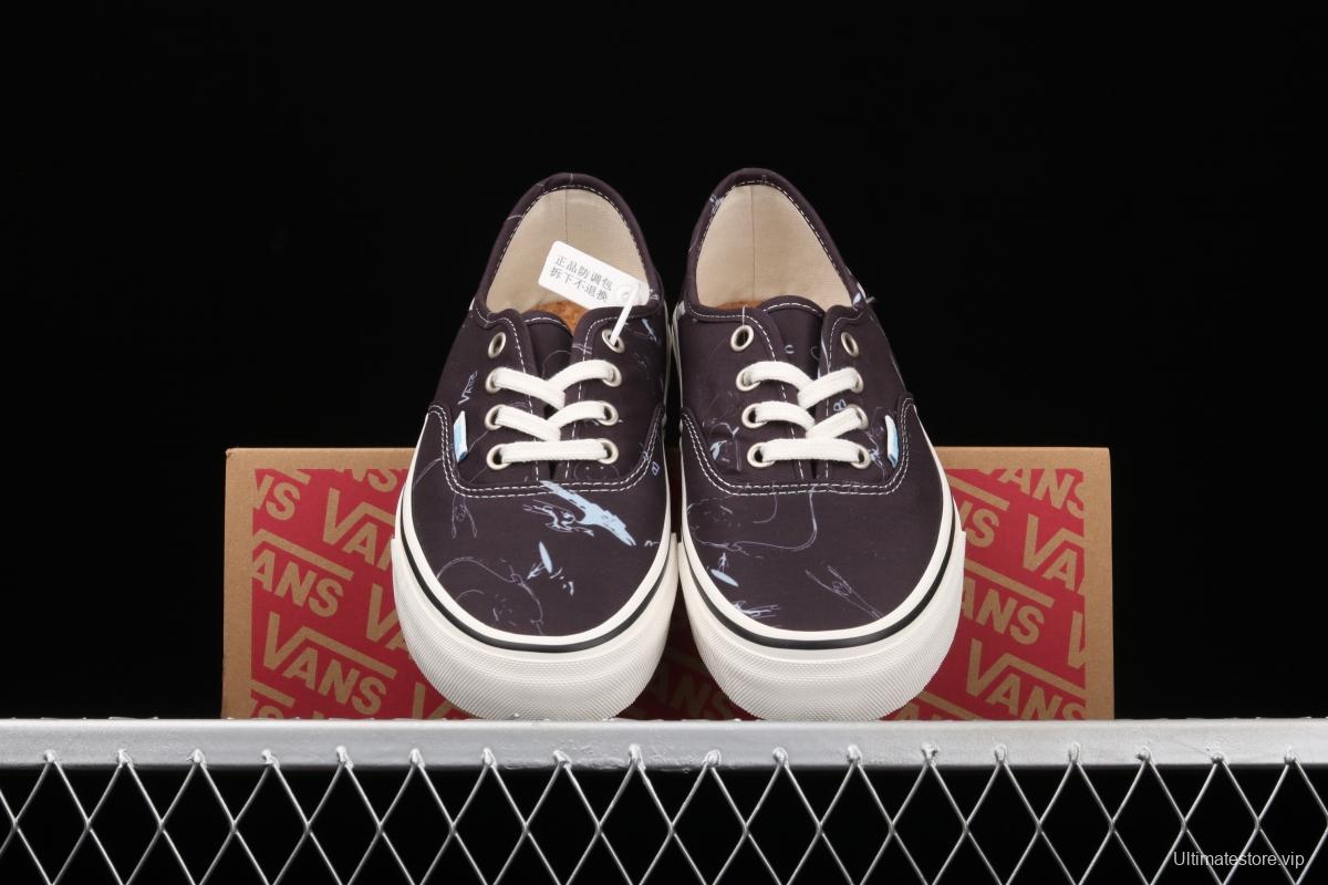 Vans Authentic SF Vance smiling face printing color sole environmental protection canvas board shoes VN0A3MU642C