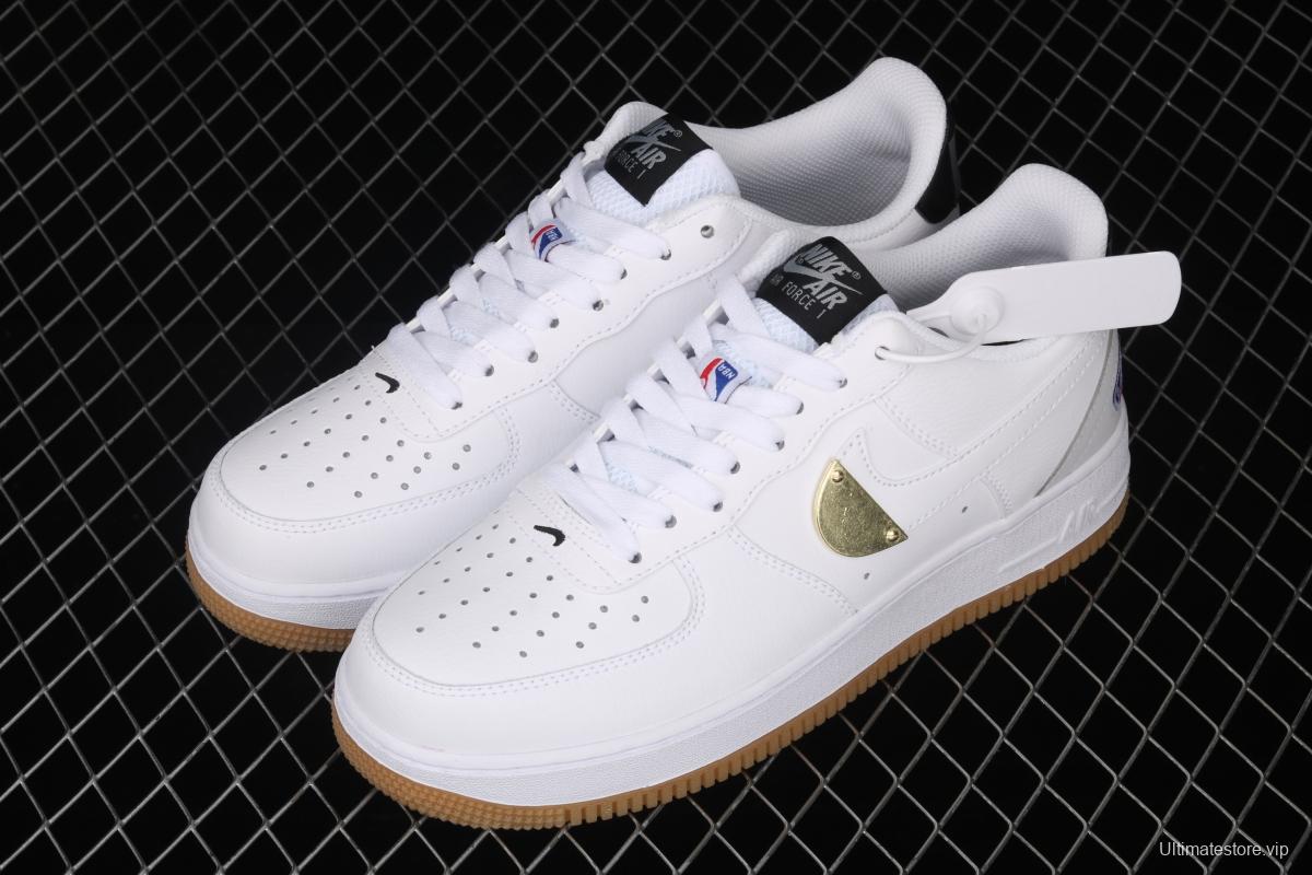 NIKE Air Force 1 Low NBA Pack Black and White Raw Rubber low Band Leisure Sports Board shoes CT2298-100