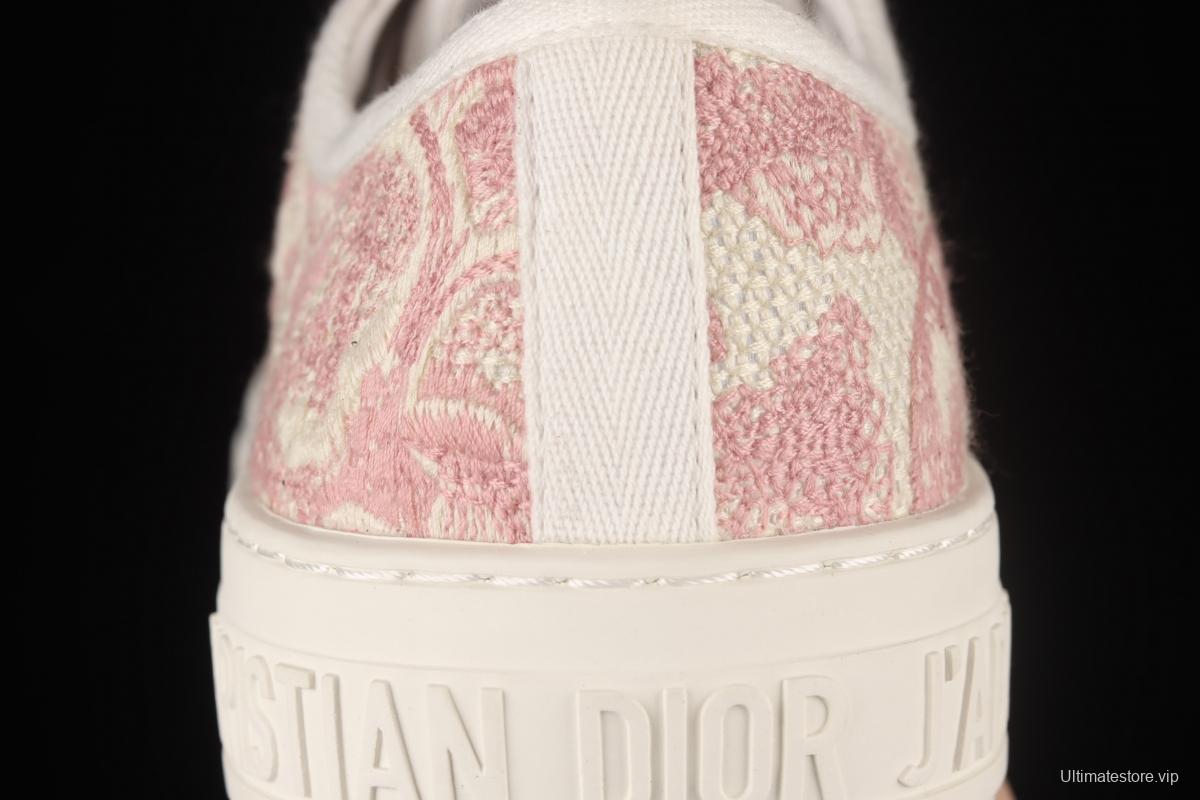 Dior Walk'n Dior 21s embroidery series 3D canvas low upper shoes KCK211BWES19R