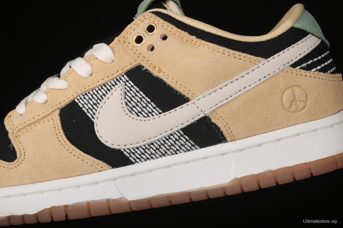 NIKE SB Low DUNK Rooted in Peace embroidery earth color limited low-top skateboard shoes DJ4671-294