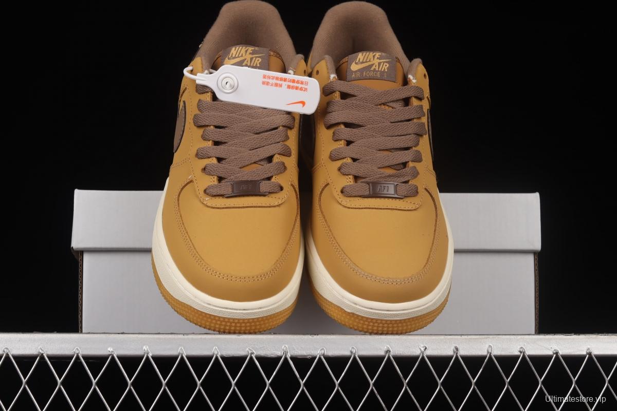 NIKE Air Force 1o07 Low wheat low-top casual board shoes 309652-721