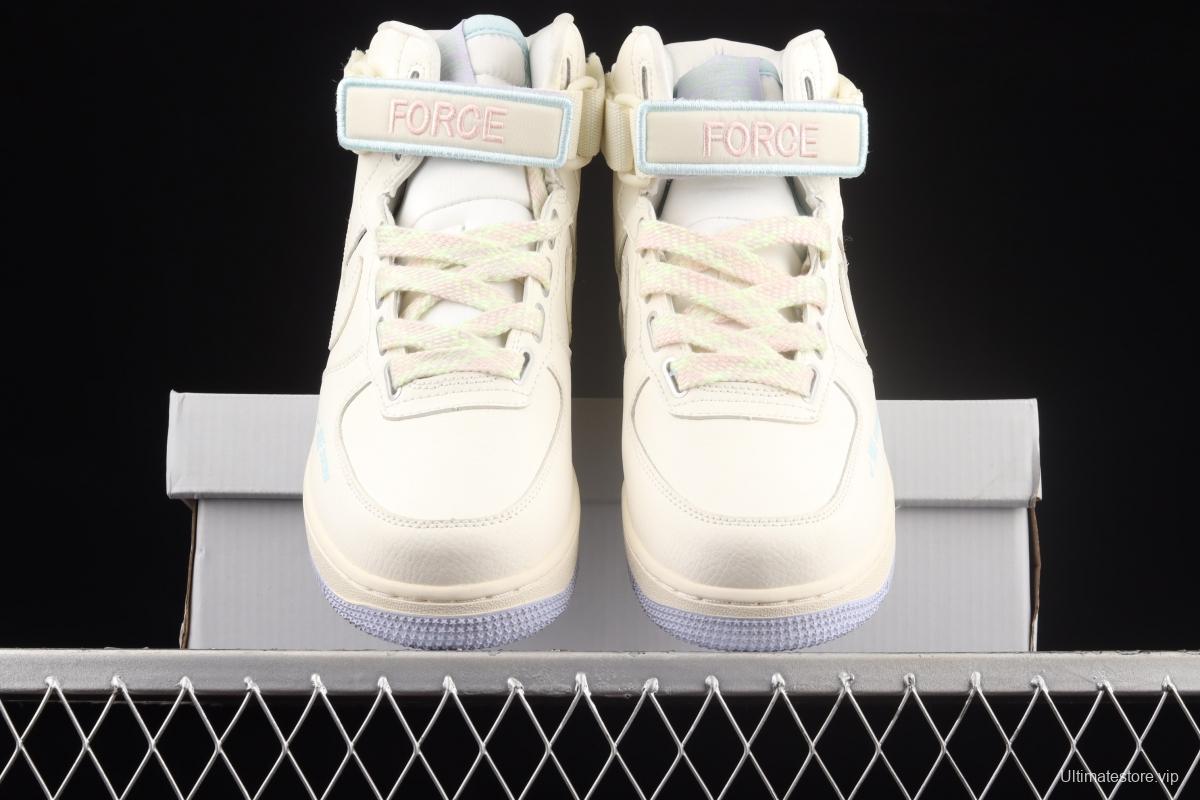 NIKE Air Force 1 Hi UT air force rice white high top casual board shoes CQ4810-111,