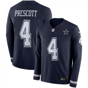 Men's Dak Prescott Black Therma Long Sleeve Player Limited Team Jersey