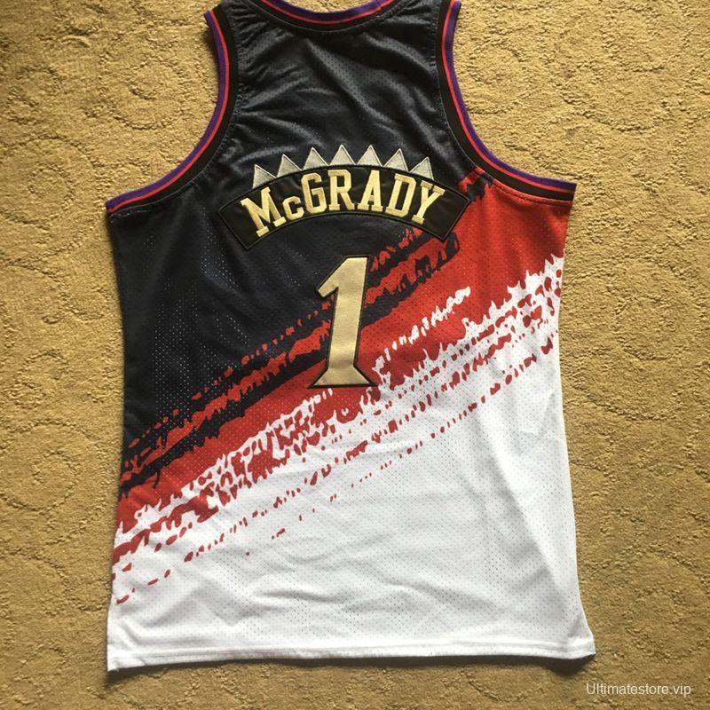 Men's Tracy McGrady Black And White Retro Classic Team Jersey
