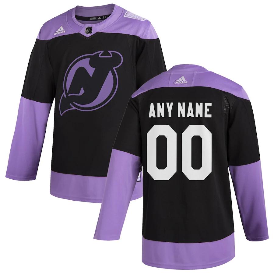 Women's Black Hockey Fights Cancer Custom Practice Team Jersey