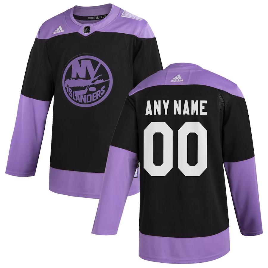 Women's Black Hockey Fights Cancer Custom Practice Team Jersey