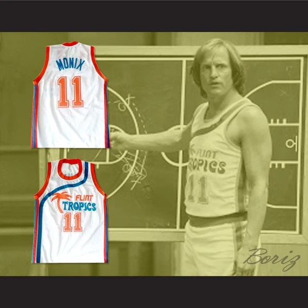 Flint Tropics 11 Ed Monix Basketball Jersey Semi Pro Team