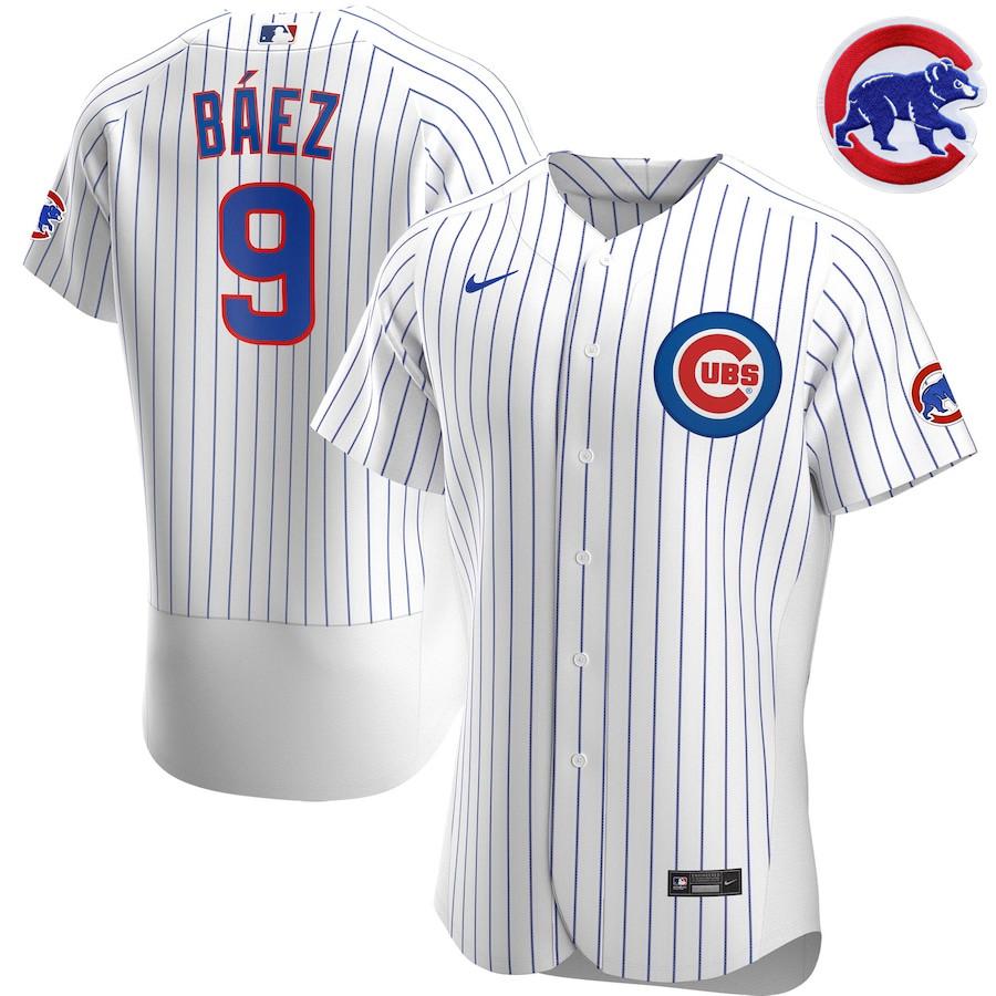 Men's Javier Baez White Home 2020 Authentic Player Team Jersey