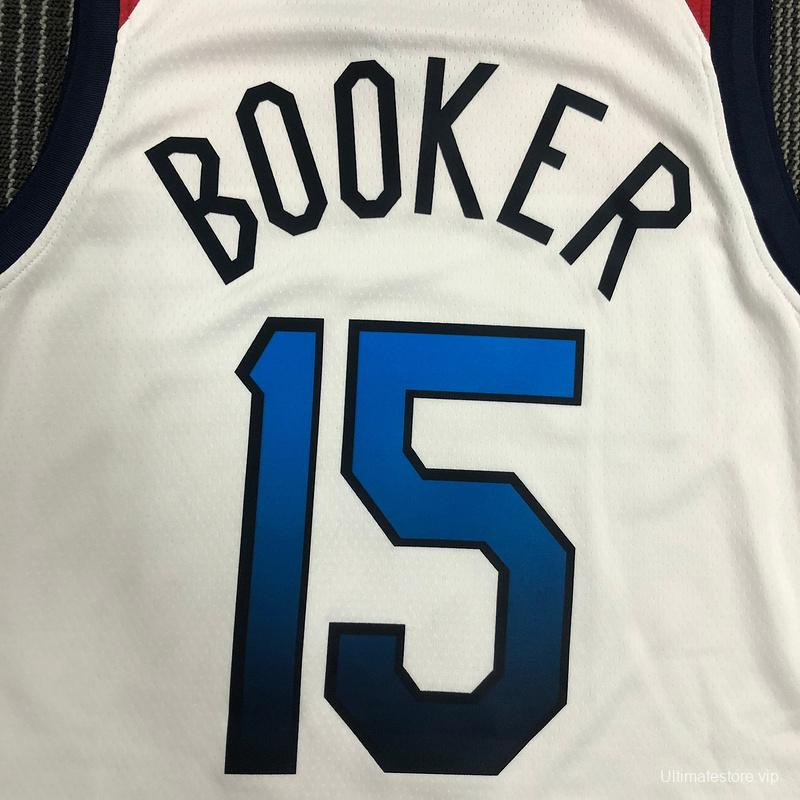 Thai Version Men's Devin Booker White USA Basketball Player Jersey