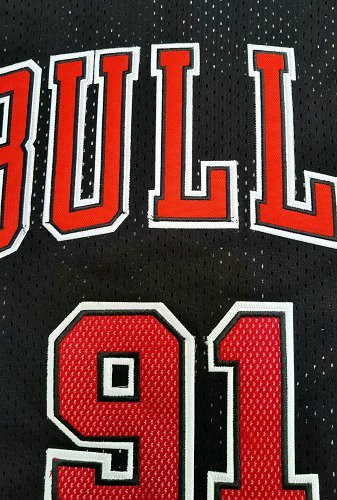 Men's Dennis Rodman Black Retro Classic Team Jersey