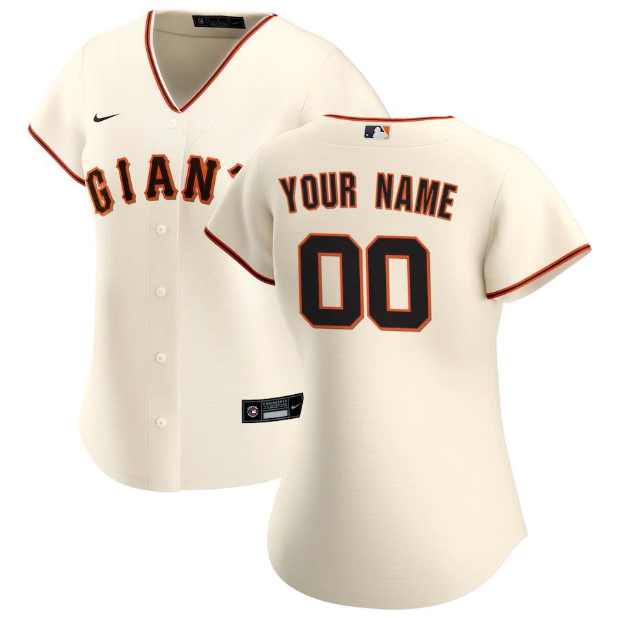 Women's Cream 2020 Home Custom Team Jersey