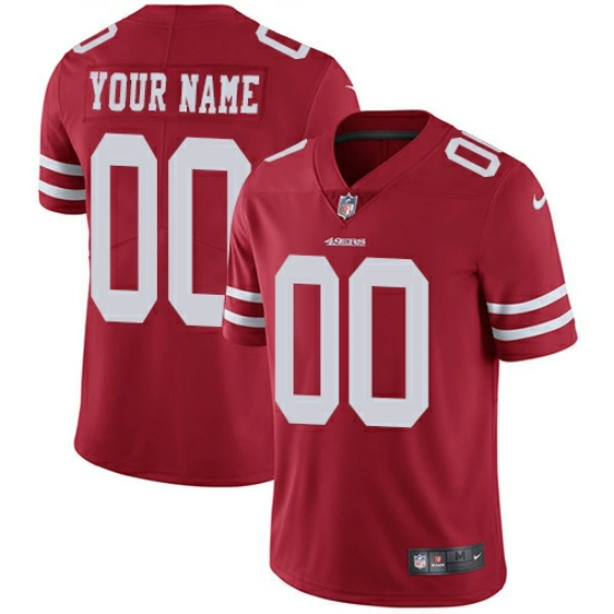 Men's Red Custom Limited Team Jersey