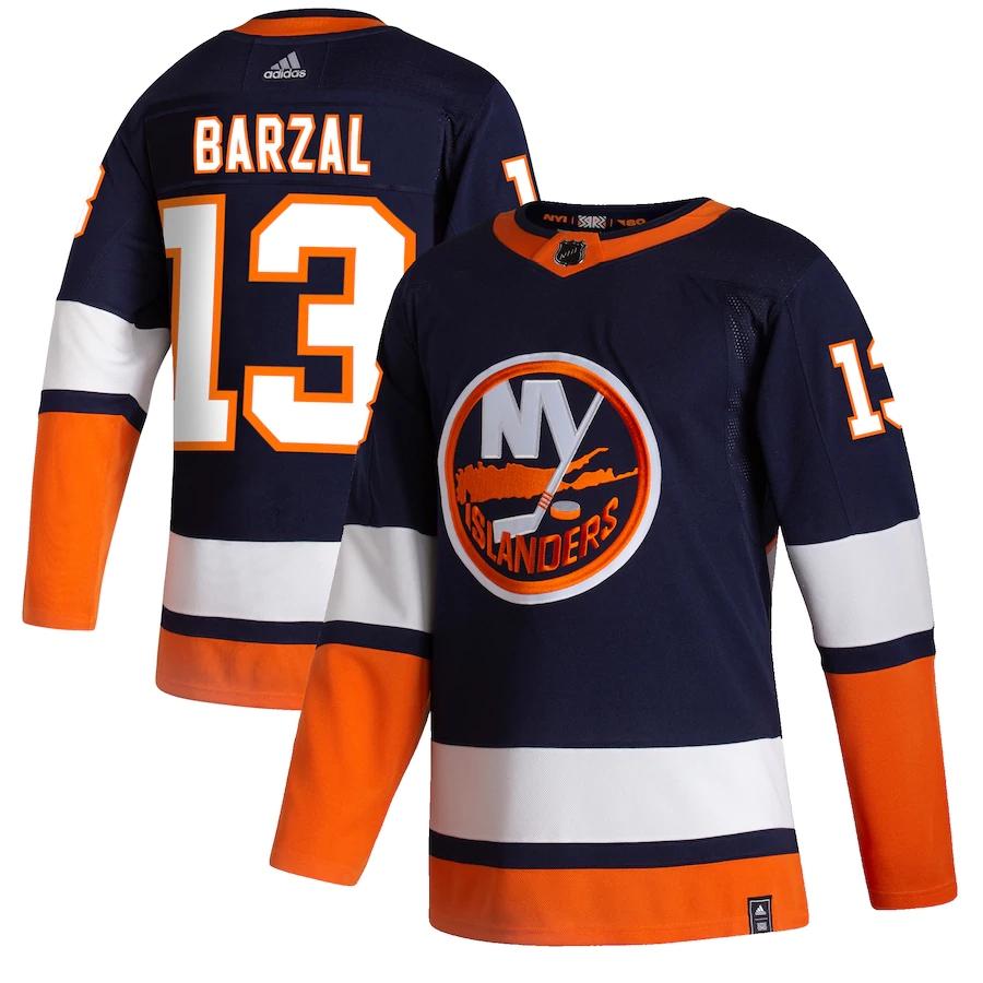 Youth Mathew Barzal Navy 2020-21 Reverse Retro Player Team Jersey