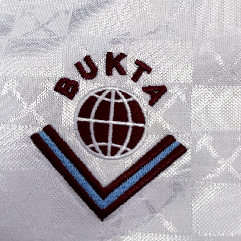 Retro 89/90 West Ham Away Soccer Jersey