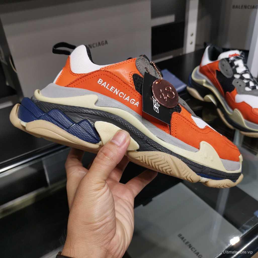 Men/Women Balenciaga Triple S Sneaker Orange Item Ab5580330