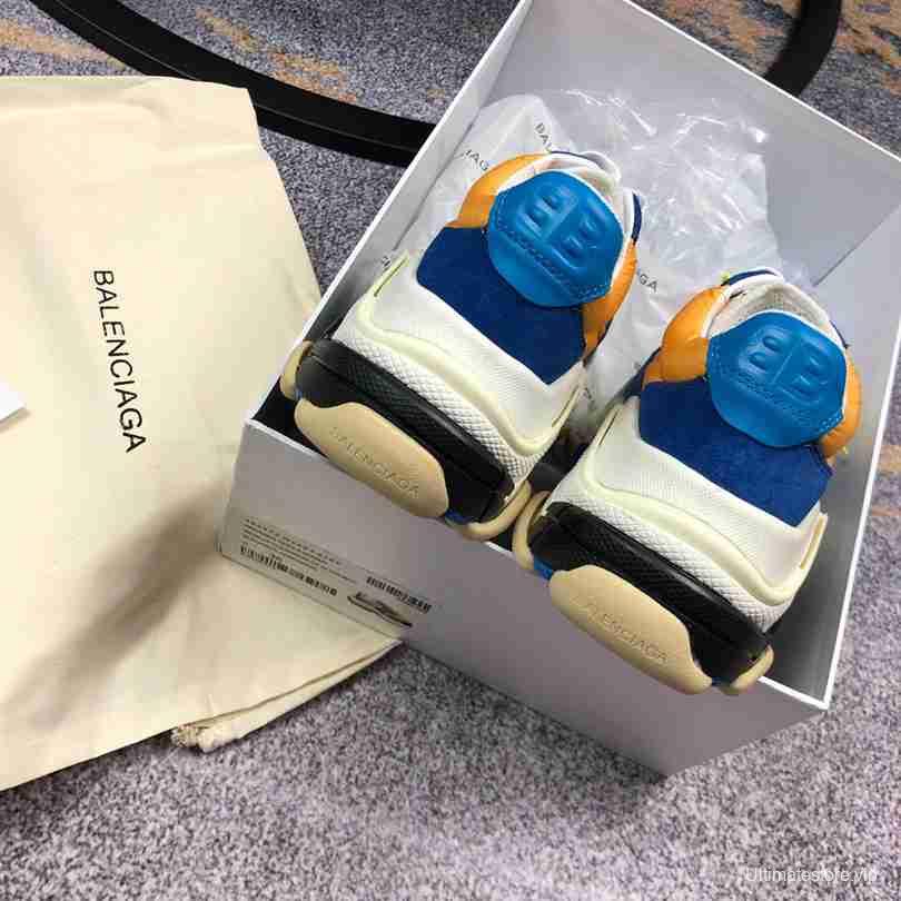 Men Balenciaga Triple-S 2 Navy/Yellow Sneaker