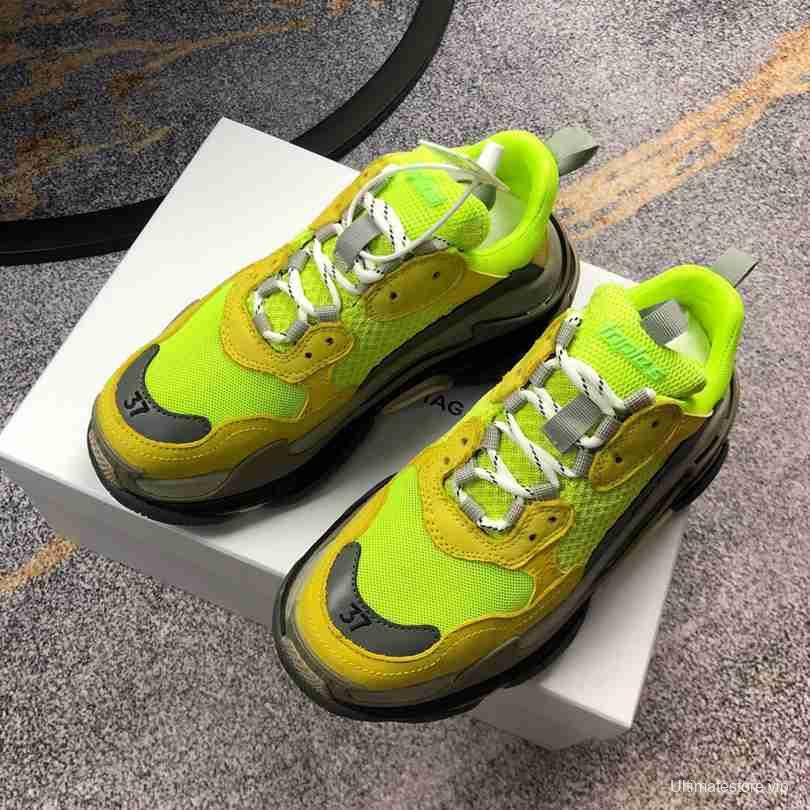 Men Balenciaga Triple-S Sneaker Multi-Color Green/Brown