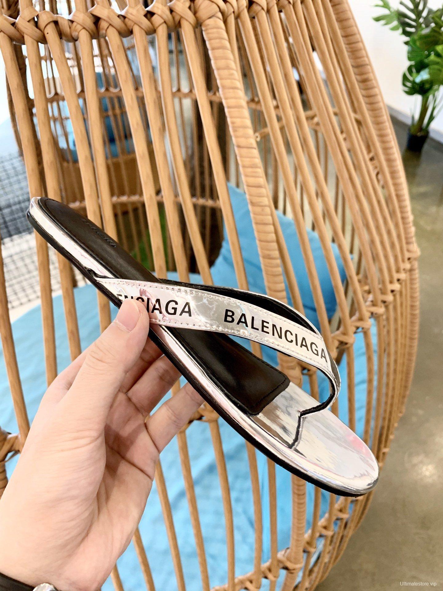 3 Color Men/Women Balenciaga Slipper White/Black/Silver