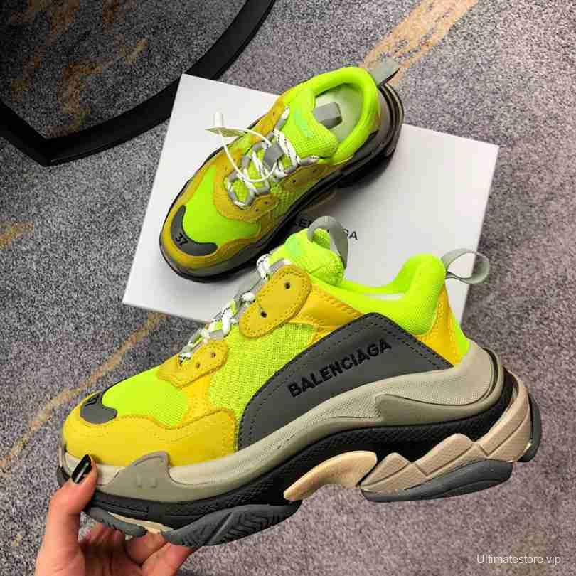 Men Balenciaga Triple-S Sneaker Multi-Color Green/Brown