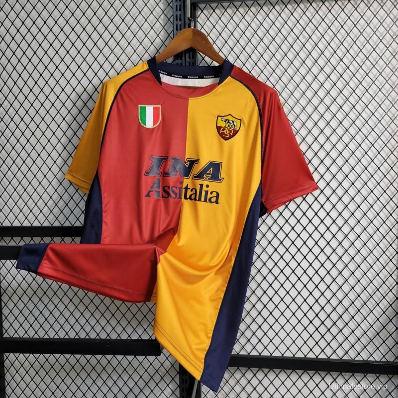 Retro 01/02 Roma Home European Jersey