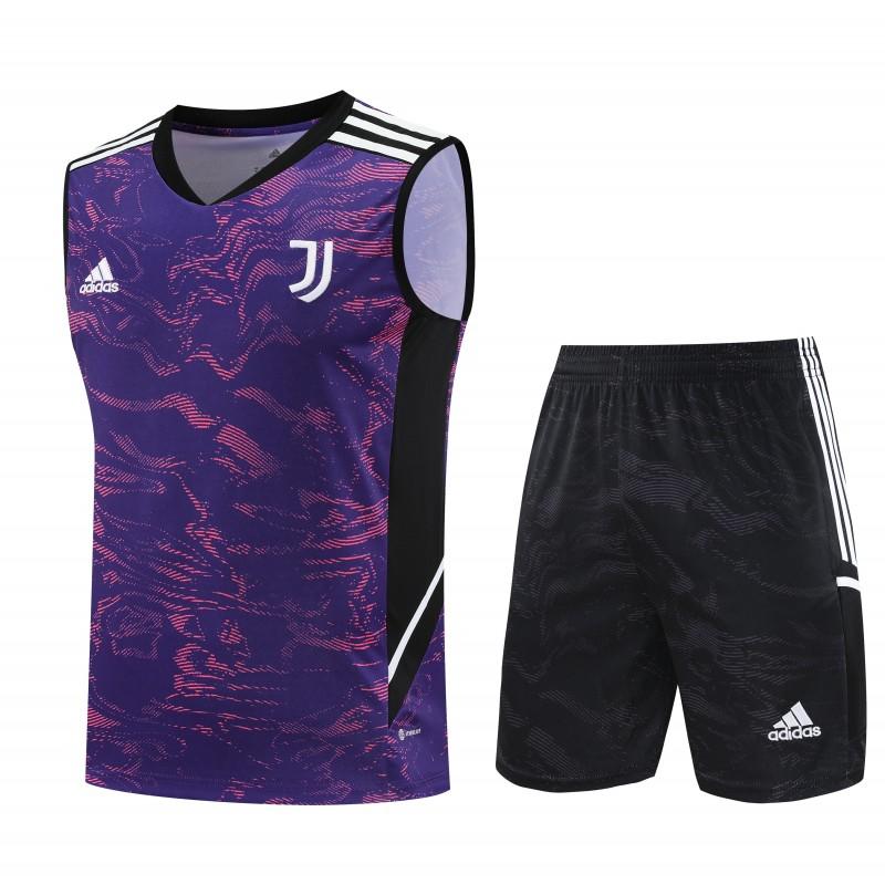 23-24 Juventus Purple Vest Jersey+Shorts