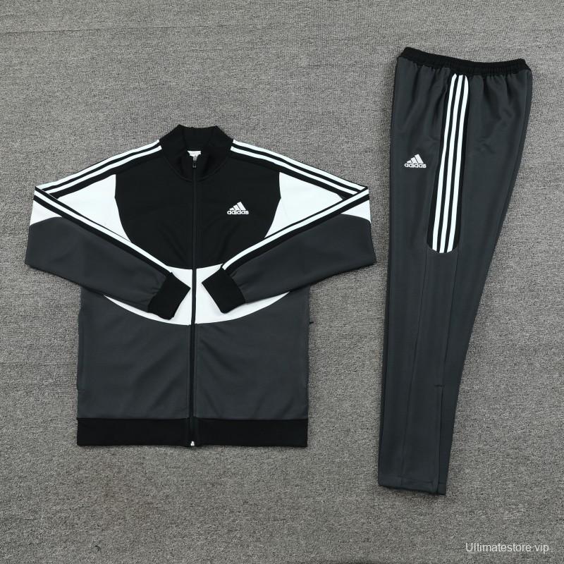 23/24 Adidas Black/White Full Zipper +Pants