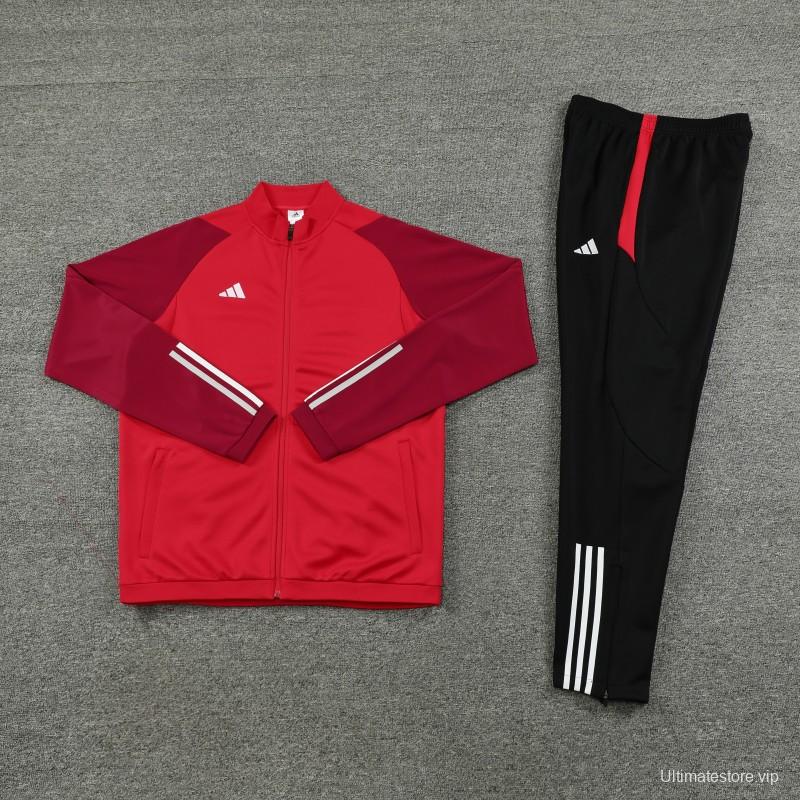 23/24 Adidas Wine Full Zipper Jacket+Pants