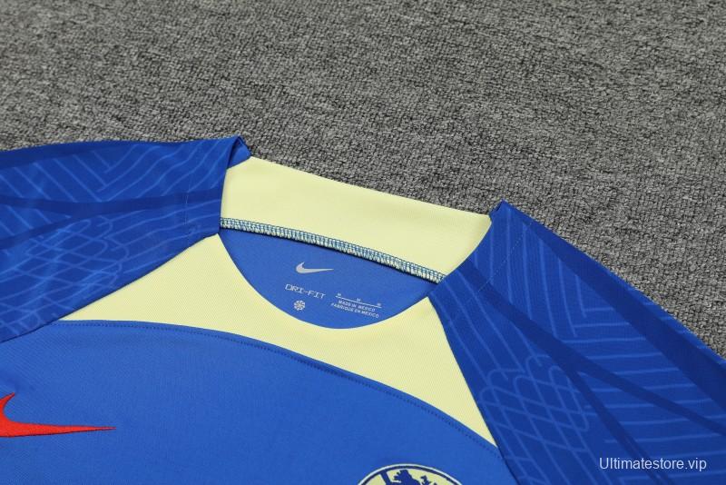 24/25 Club America Blue/Yellow Short Sleeve Jeresy+Shorts