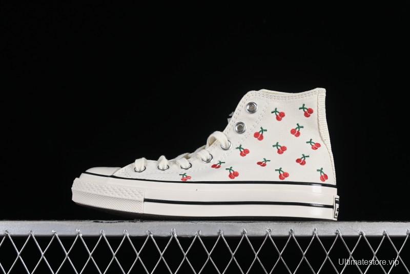 Converse Chuck 1970s Official Cherry Embroidery Canvas Sneakers - A08863C