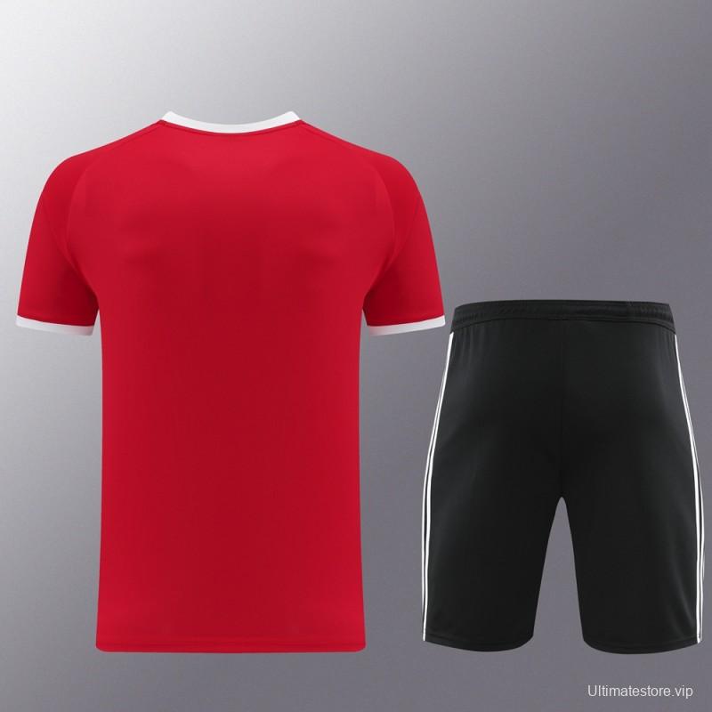 24/25 Adidas Original Red Short Sleeve Jersey+Shorts