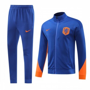 2024 Netherlands Blue Full Zipper Jacket +Long Pants