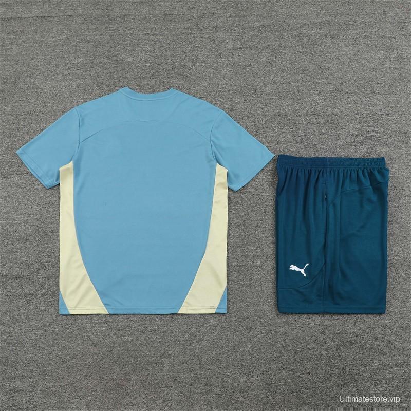 24/25 Olympique Marseille Blue Short Sleeve Jersey+Shorts