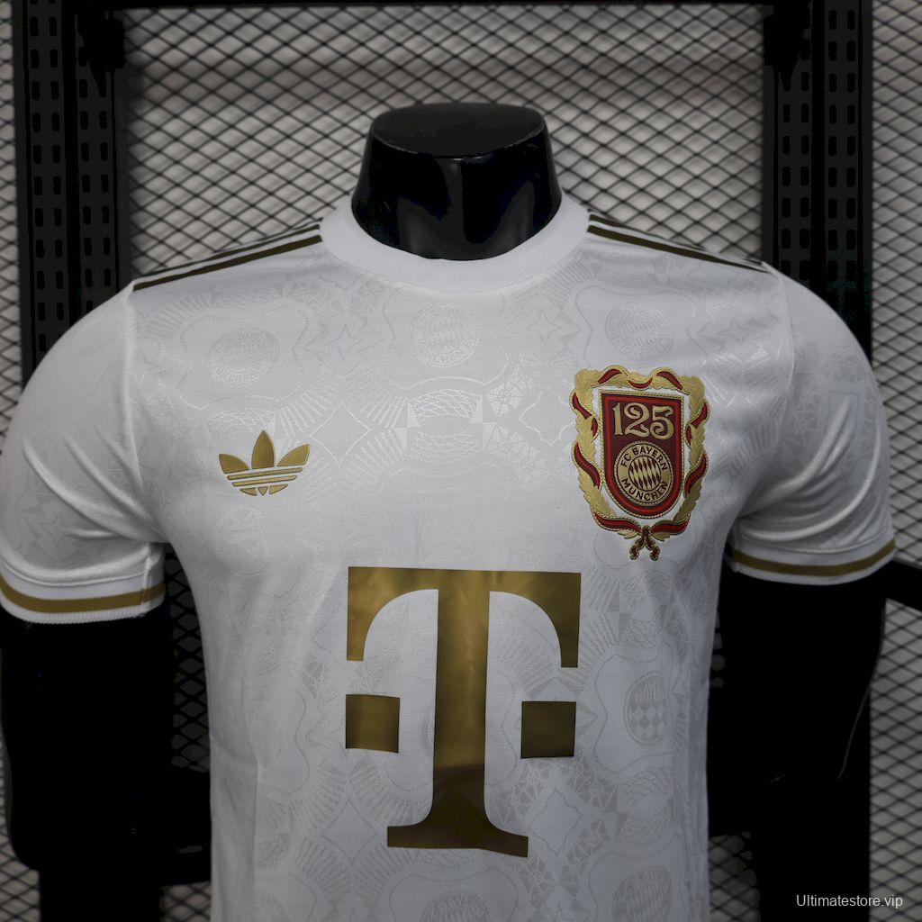 2024/25 Player Version Bayern Munich 125 Anniversary White Jersey