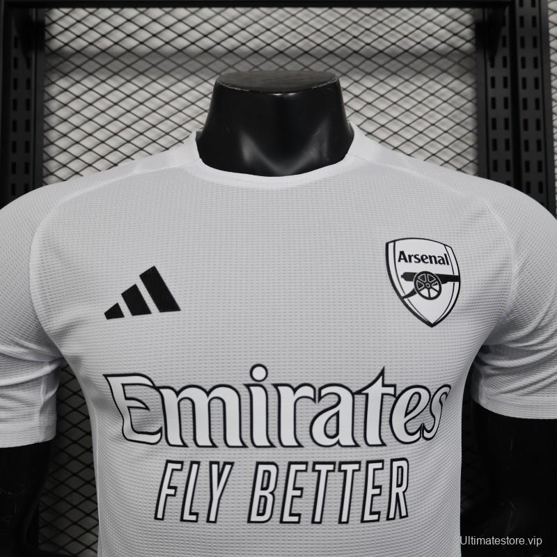 Player Version 25/26 Arsenal White with Emirates Sponsor Jersey