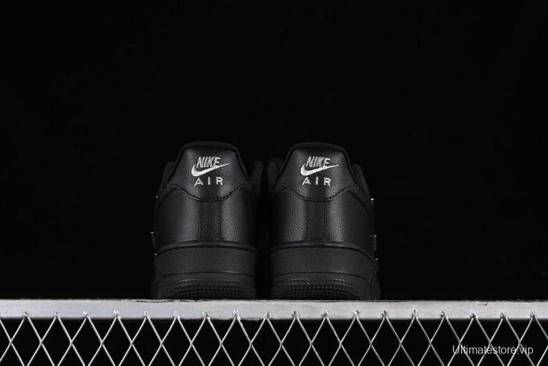 Nike Air Force 1 '07 Low Silver Swoosh Casual Sneakers - HQ1180-001