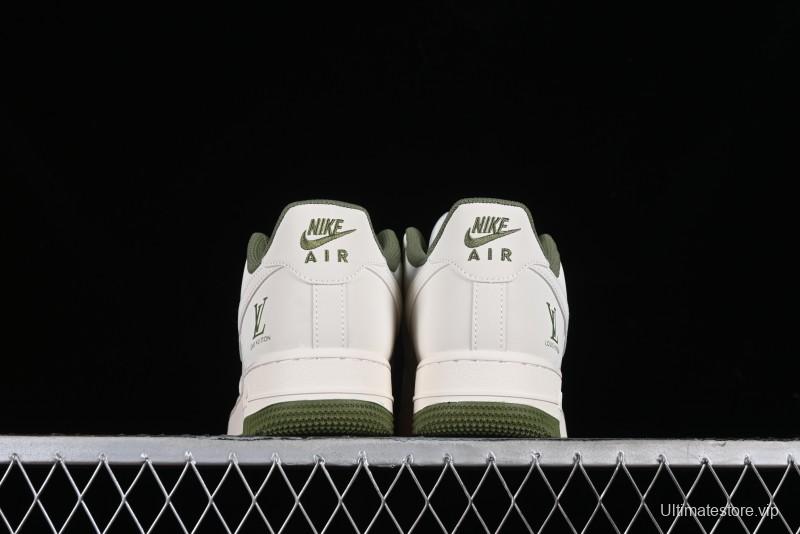 Nike Air Force 1 '07 Low LV Collaboration - Beige Green Double Swoosh Casual Sneakers - XZ6188-003
