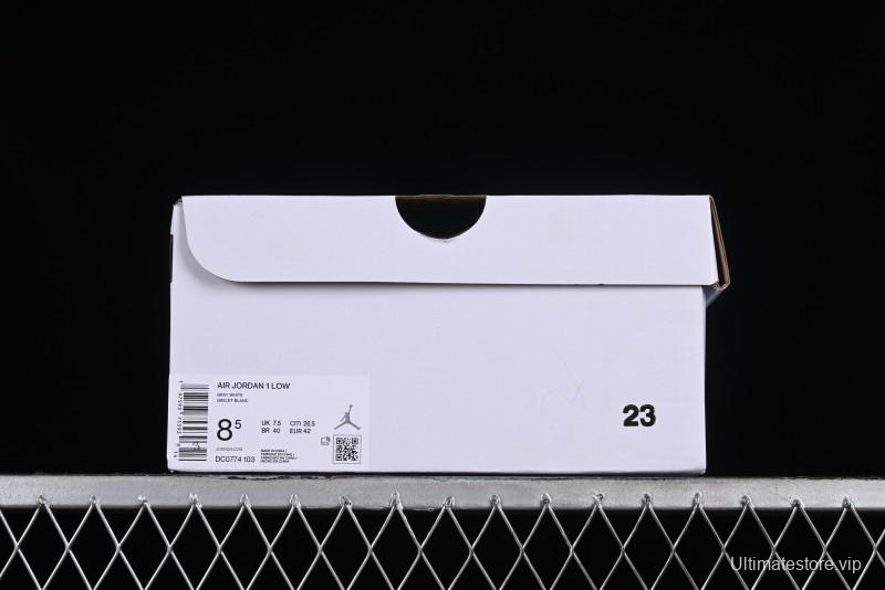 Nike Air Jordan 1 Low AJ1 White Grey Low-Top Lifestyle Basketball Shoes - DC0774-103
