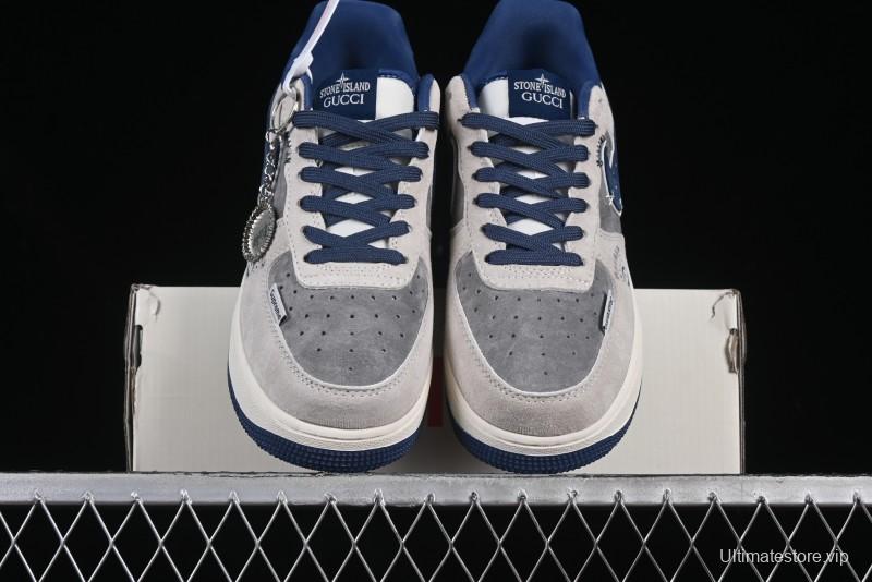 Nike Air Force 1 '07 Low Collaboration with Violent Bear - Snow Grey Pigskin Edition - KK1988-053