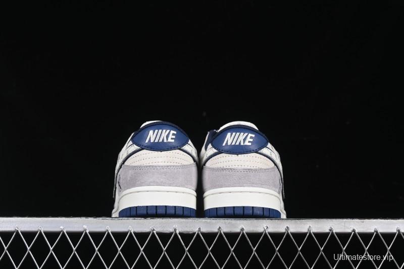 Nike SB Dunk Low MLB Collaboration Embroidered Blue Logo Anniversary Custom Low-Top Casual Skate Shoes - DJ2024-092