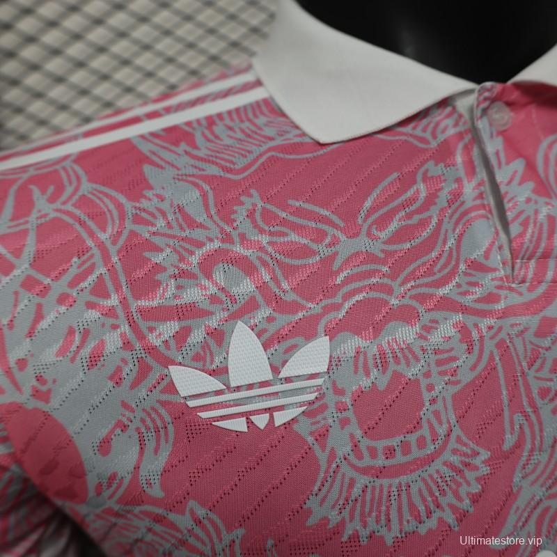 Player Version 25/26 Real Madrid Pink with Dragon Pattern Jersey