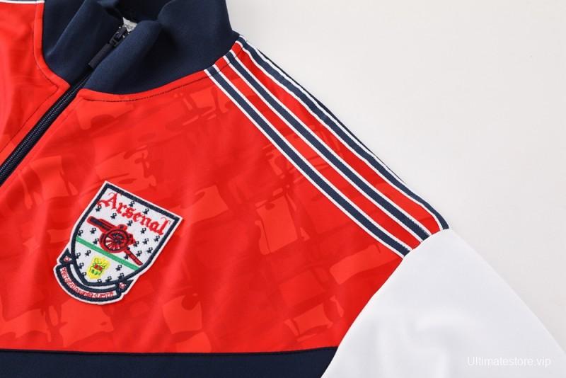 25/26 Arsenal Red/Navy Full Zipper Jacket +Long Pants