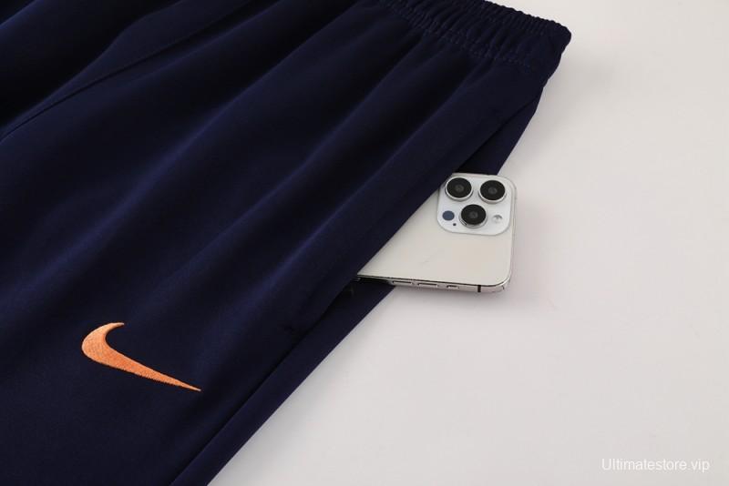 25/26 Barcelona Navy/Orange Full Zipper Jacket +Long Pants