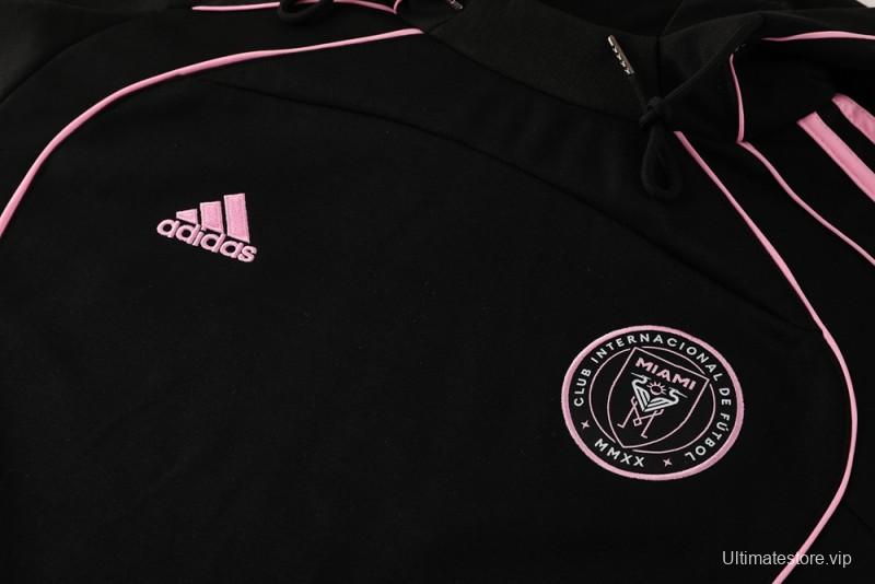 2025 Inter Miami Black Full Hoodie Zipper Jacket +Long Pants