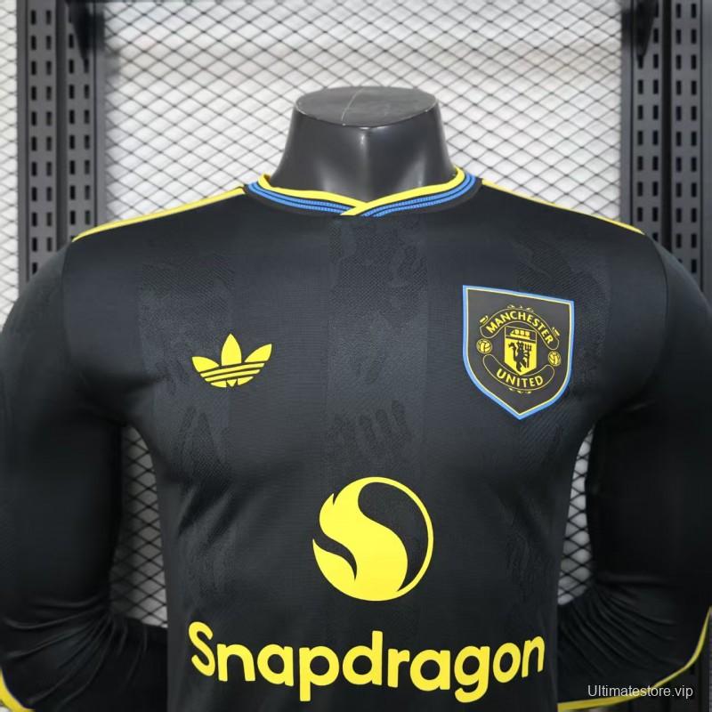 Player Version 25/26 Manchester United Third Black Long Sleeve Jersey