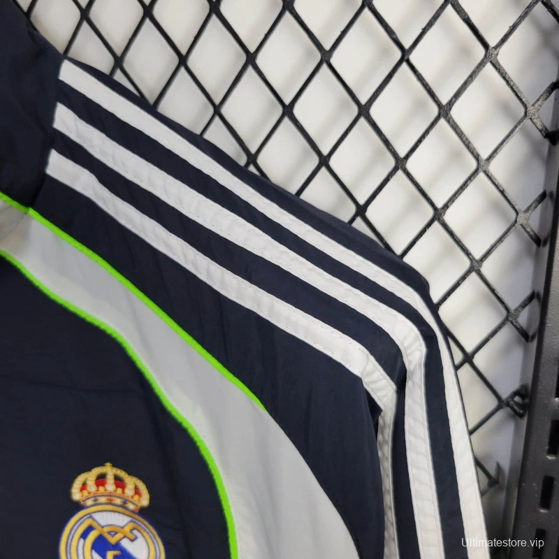 25/26 Real Madrid Jacket Navy/White Windbreaker