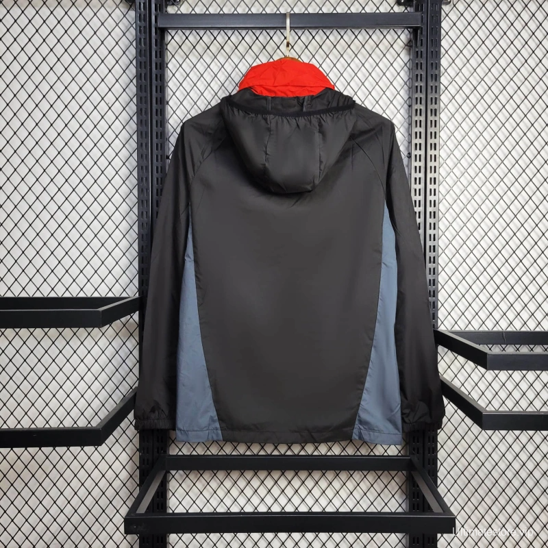 25/26 Manchester United Jacket Black Windbreaker